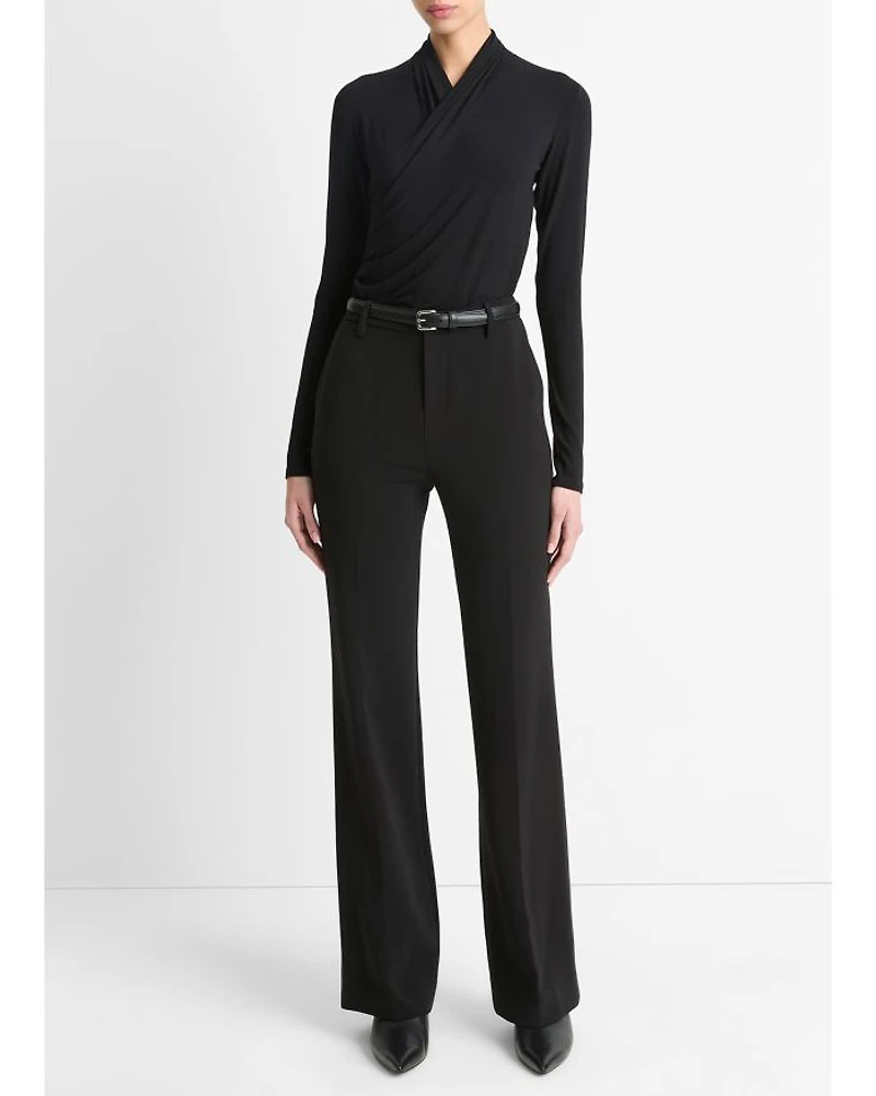 Fixed Wrap Long Sleeve Top