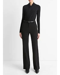 Fixed Wrap Long Sleeve Top