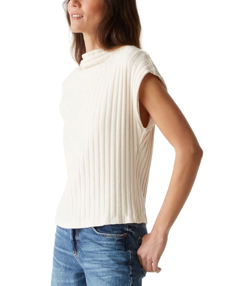 Nara Ribbed Mock Neck Top