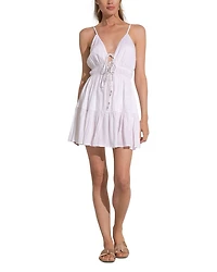 Tie Front Swim Cover-Up Dress