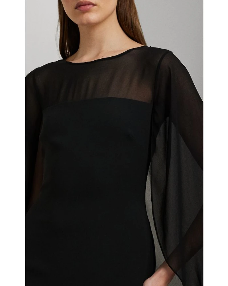 Georgette Cape Gown