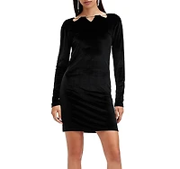 Allsaints Regina Velvet Mini Dress