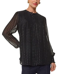 Petites Metallic Stripe Shirt