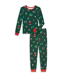 Unisex Peanuts Winter Holiday Long Sleeve Pajama Set - Little Kid, Big Kid