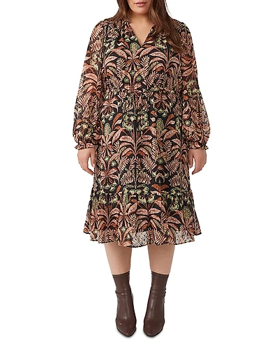 Estelle Plus Clip Dot Midi Dress