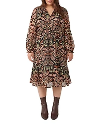 Estelle Plus Clip Dot Midi Dress