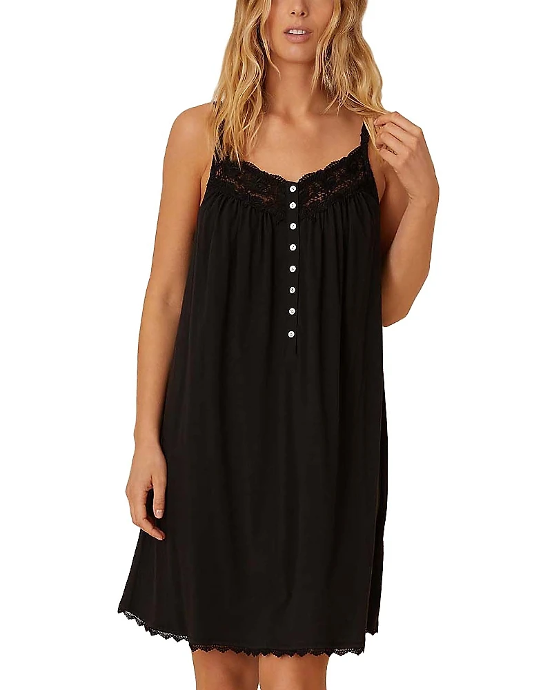 Eileen West Cotton Lace Trim Chemise