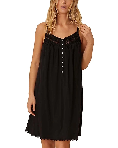 Eileen West Cotton Lace Trim Chemise