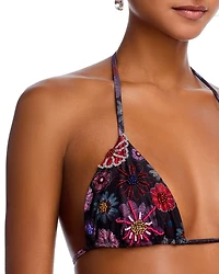 Fifi Seashell Print Triangle Bikini Top
