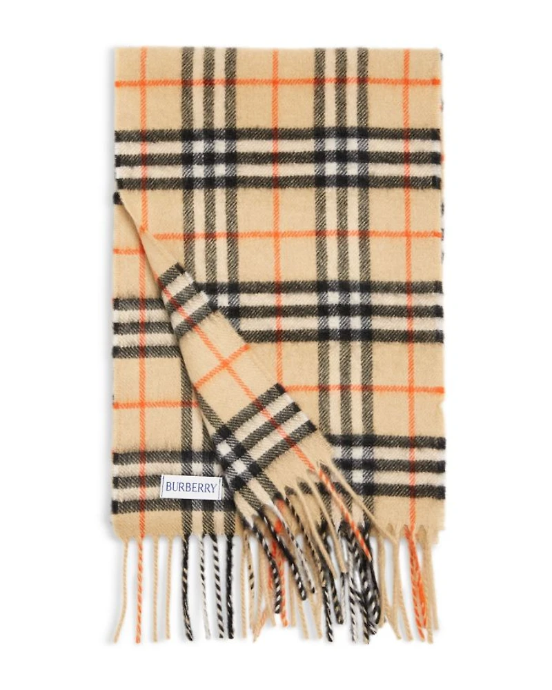 Unisex Check Cashmere Scarf - Little Kid, Big Kid