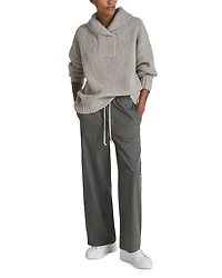 x Les 100 Ciels Unisex Noah Boucle Shawl Collar Jumper