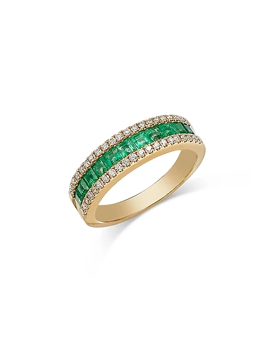 Bloomingdale's Fine Collection Emerald & Diamond Anniversary Band