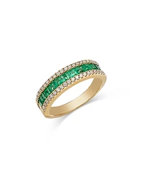 Bloomingdale's Fine Collection Emerald & Diamond Anniversary Band