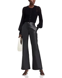 Tori Blouson Sleeve Cotton Cardigan Sweater