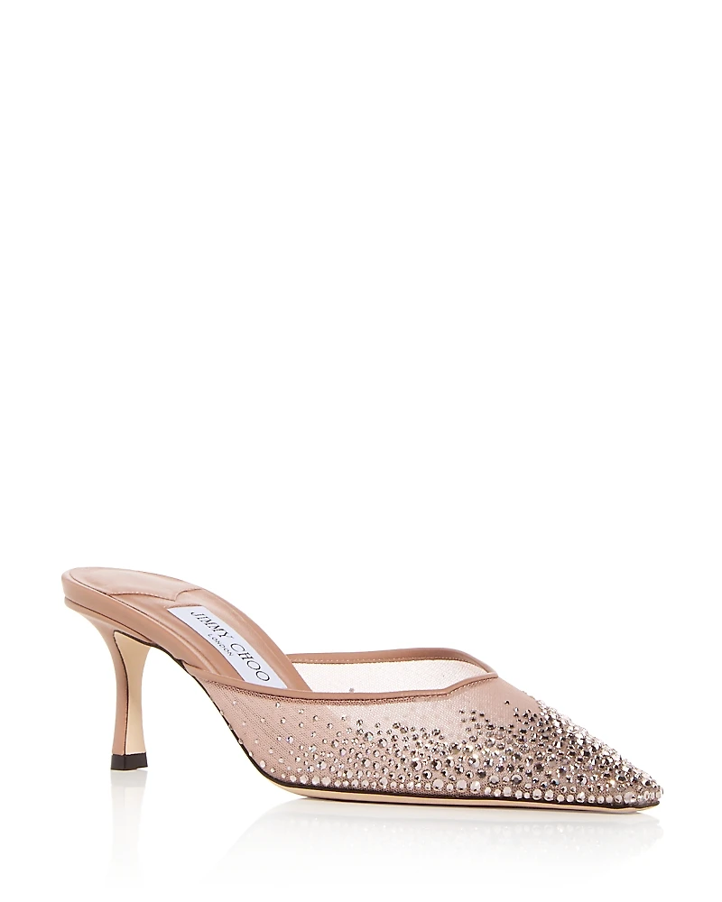 Jimmy Choo Women's Vivi 65 Degrade Crystal Mesh Mules