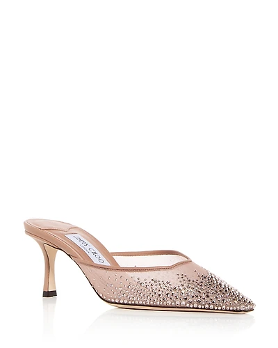Jimmy Choo Women's Vivi 65 Degrade Crystal Mesh Mules