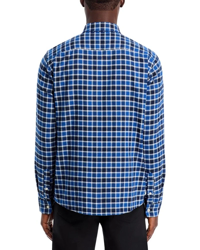 Cotton Check Slim Fit Button Down Shirt