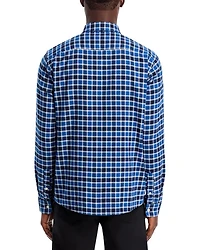 Cotton Check Slim Fit Button Down Shirt