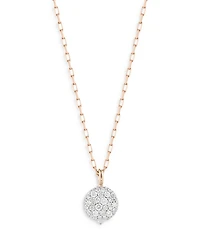 18K Rose & White Gold Diamond Chantecaille Small Pebble Charm Pendant