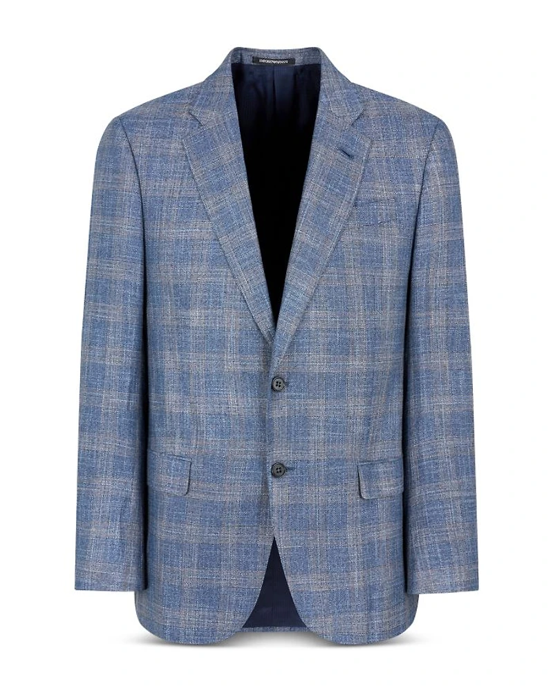Notch Lapel Plaid Blazer