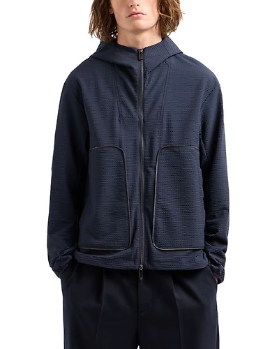 Seersucker Hooded Jacket