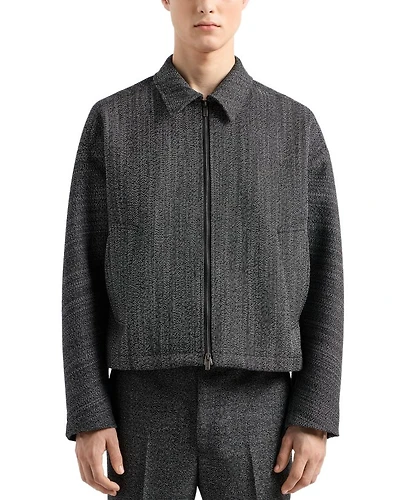 Textured Blouson Jacket