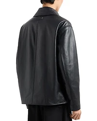Asymmetrical Leather Biker Jacket