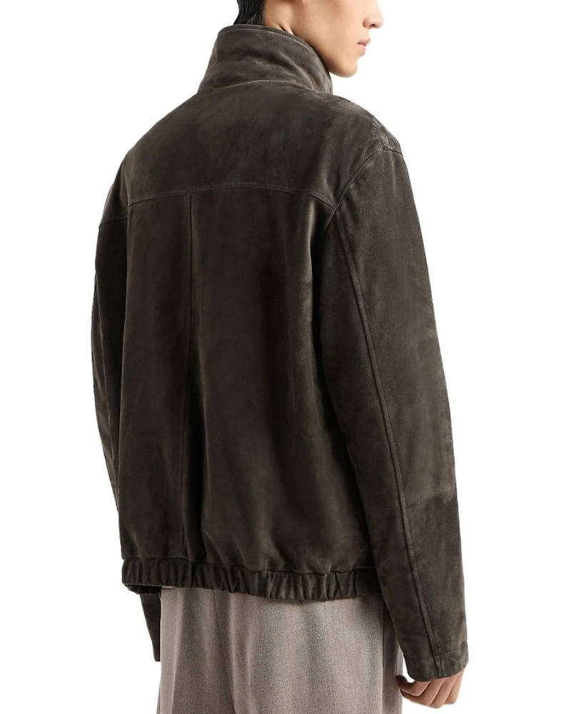 Suede Blouson Jacket