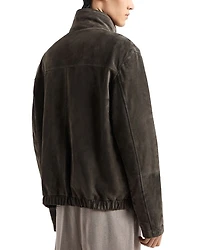 Suede Blouson Jacket