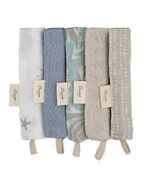 Crane Baby Cove Sea Life Washcloths, 5 Pack