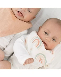 Rainbow/Butterfly Muslin Bibs, 3 Pack - Ages 0-3