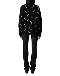Cashmere Diamante Wings Sweater