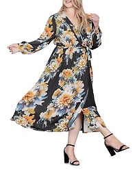 Plus Wrap Maxi Dress