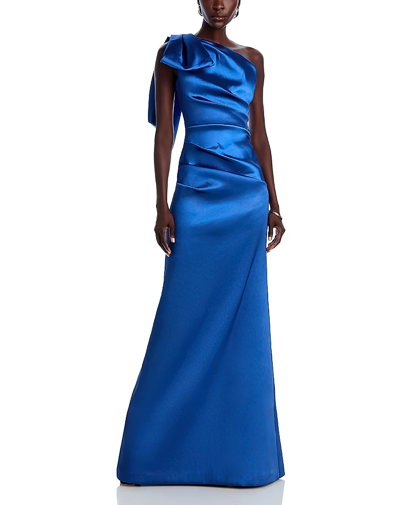 Teri Jon by Rickie Freeman One Shoulder Gown