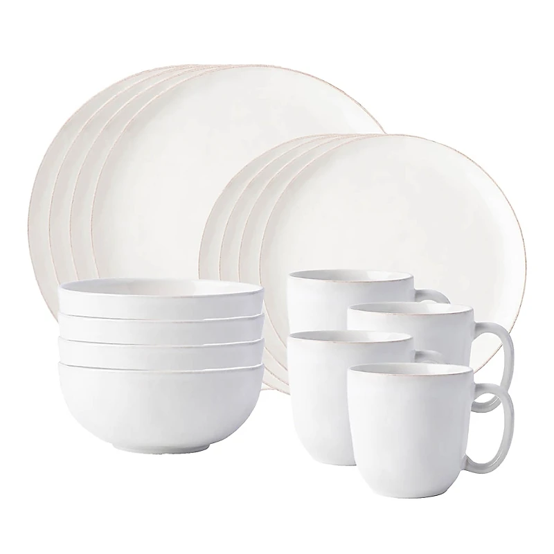 Juliska Puro Coupe 16 Piece Dinnerware Set, Service for 4