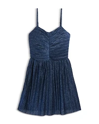 Girls' Sabrina Ruched Shimmer Mini Dress - Big Kid