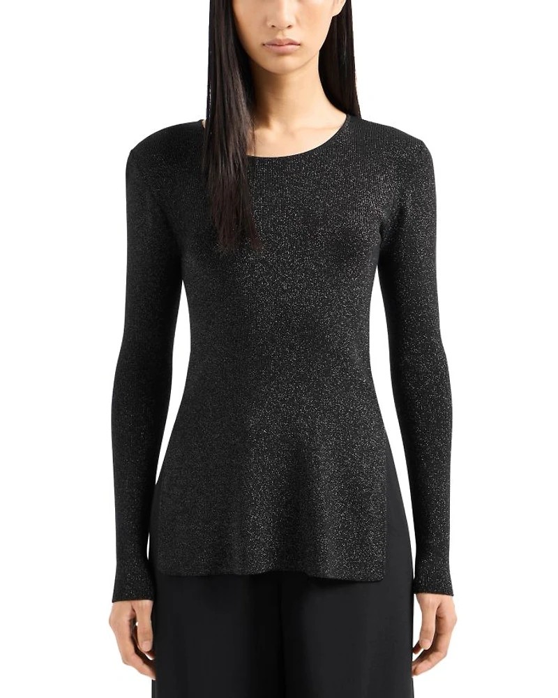 Metallic Crewneck Sweater