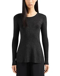 Metallic Crewneck Sweater