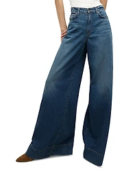 Veronica Beard Haizley High Rise Wide Leg Jeans