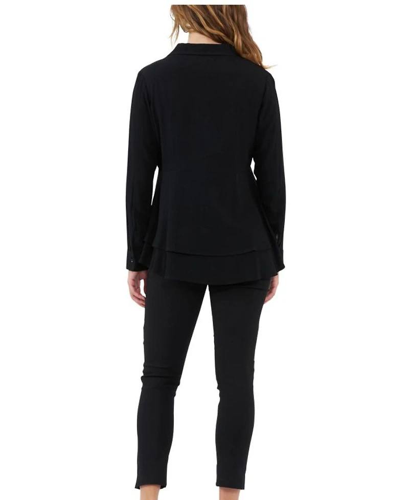 Evelyn Peplum Button Up Shirt