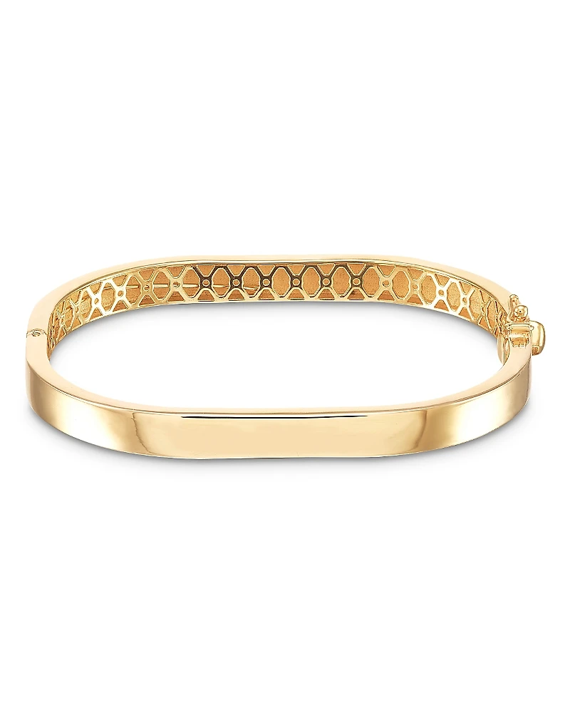 Alberto Amati 14K Yellow Gold Cushion Hinged Bangle Bracelet