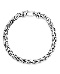 Men's Sterling Silver Wheat Chain Link Bracelet, 6mm