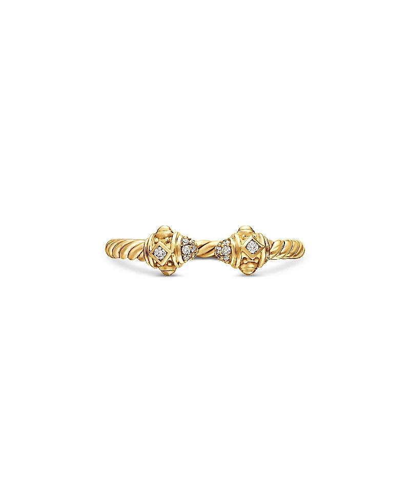 David Yurman 18K Yellow Gold Renaissance Ring with Diamonds