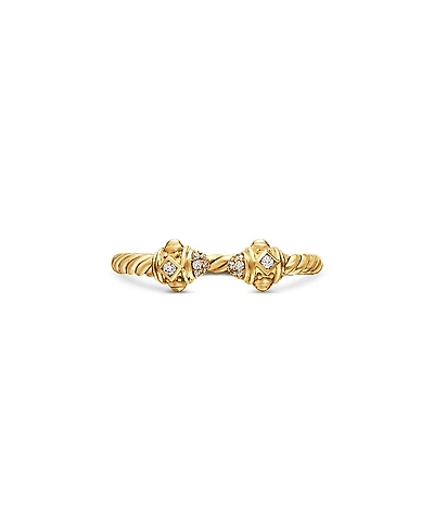 David Yurman 18K Yellow Gold Renaissance Ring with Diamonds