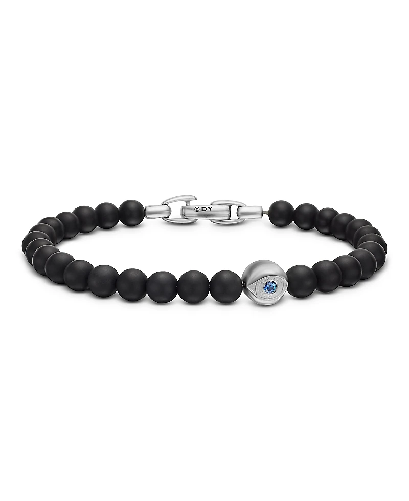 David Yurman Men's Spiritual Beads Evil Eye Bracelet