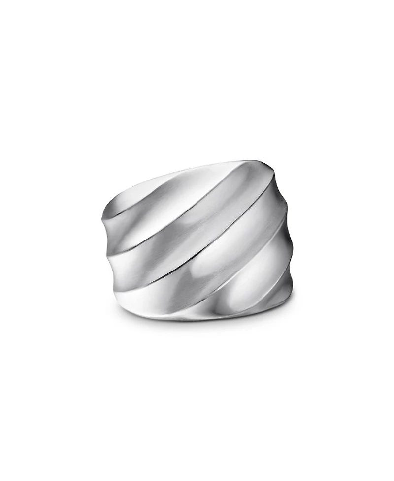 Sterling Silver Cable Edge Saddle Ring