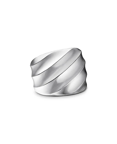 David Yurman Sterling Silver Cable Edge Saddle Ring