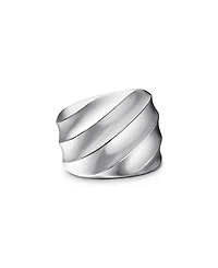David Yurman Sterling Silver Cable Edge Saddle Ring