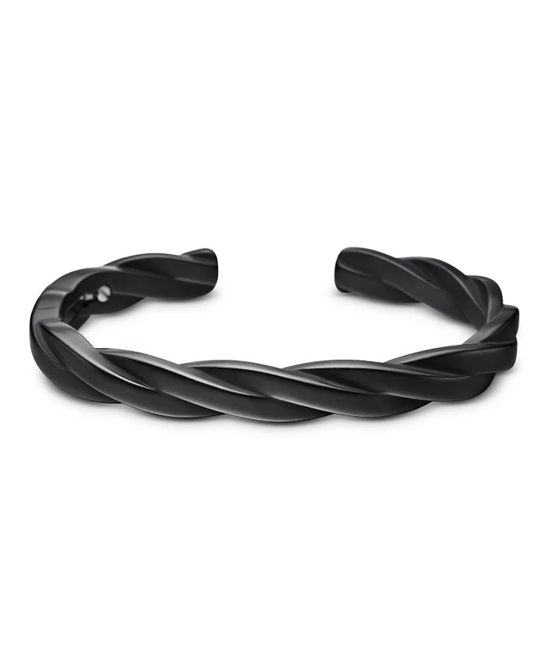 Men's DY Helios Cuff Bracelet in Black Titanium, 9mm
