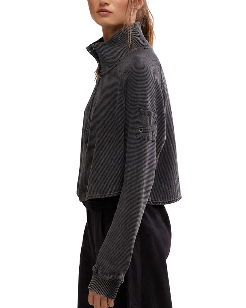 Henley Style Oversized Long Sleeve Tee